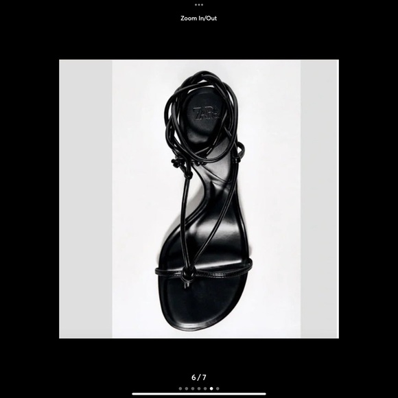 NWT Zara black wedge sandals - Picture 4 of 9